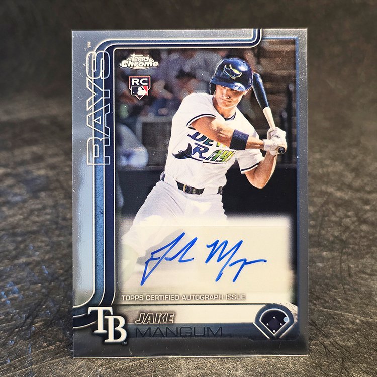 Topps Chrome 2025 - Rookie Auto - Jake Mangum, Tampa Bay Rays #AC-JM