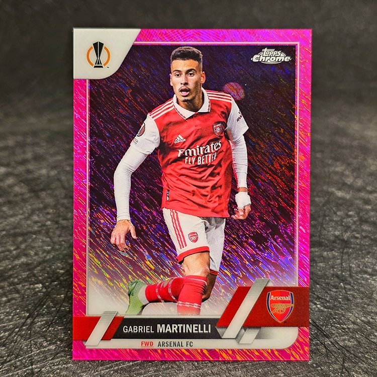 Topps Chrome UEFA 2022-23 - Pink - Gabriel Martinelli, Arsenal /250 #57