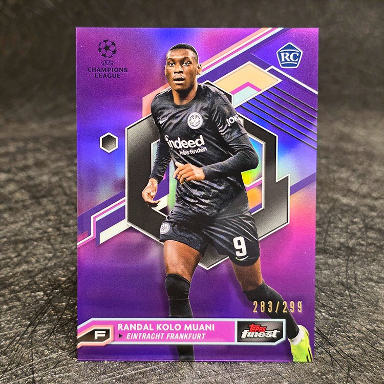 Topps Finest UEFA 2022-23 - Purple - Randal Kolo-Muani, Eintracht Frankfurt /299 #98