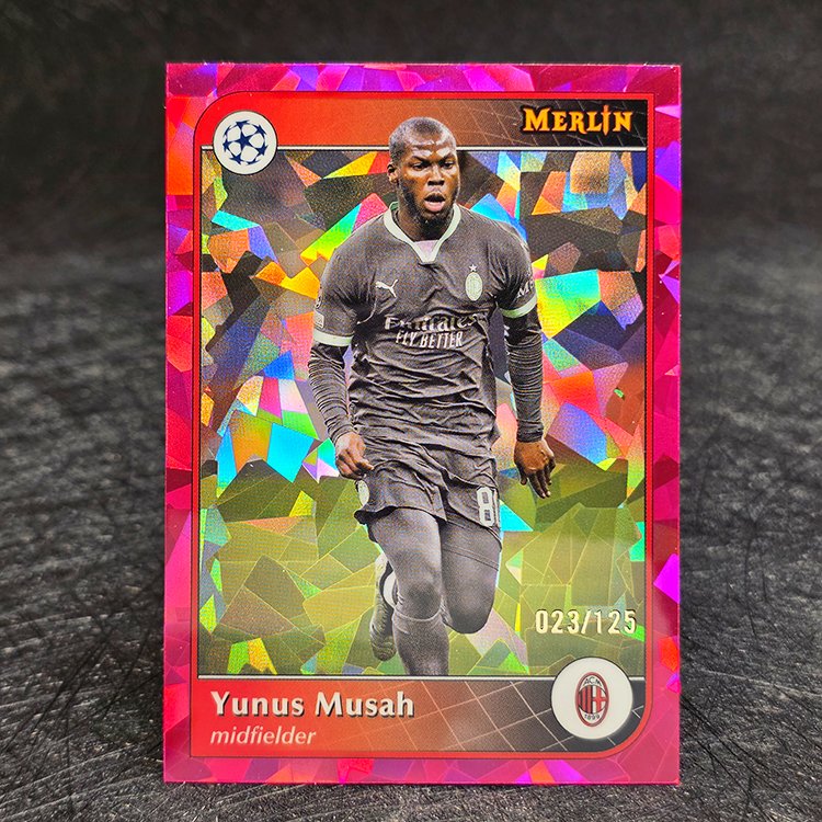 Topps Merlin UCC 2024-25 - Magenta Atomic - Yunus Musah, AC Milan /125 #179