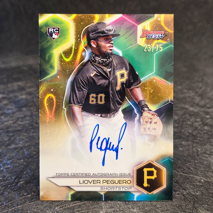 Bowman's Best 2023 - Gold Auto - Liover Peguero, Pittsburgh Pirates /75 #B23-LP