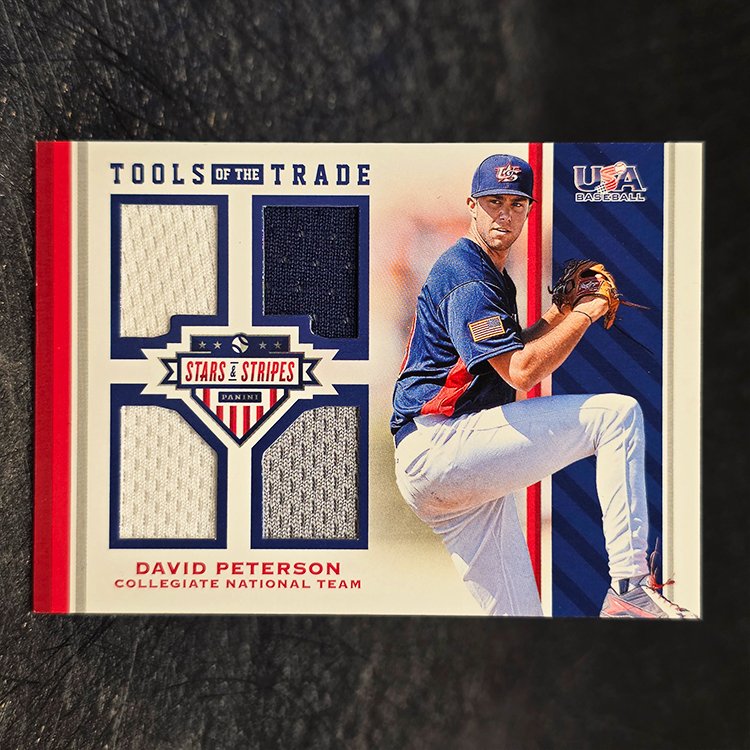 Panini Stars & Stripes 2017 - Tools of the Trade, Quad Relic - David Peterson, United States /199 #17
