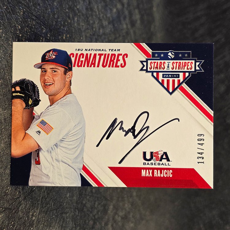 Panini Stars & Stripes 2020 - 18u National Team Signatures - Max Rajcic, United States /499 #18U-MR