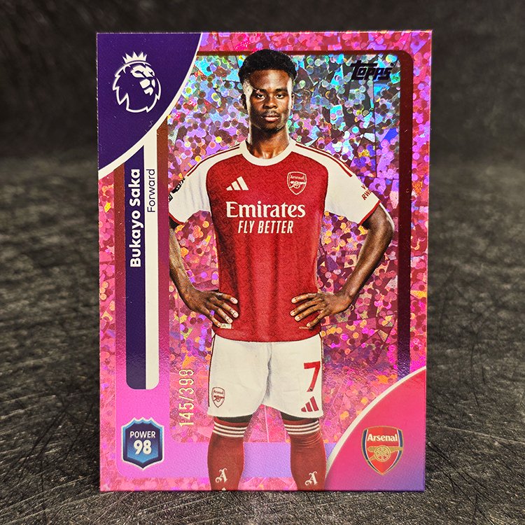 Topps Premier League 2025-26 - Pink Mini Diamond - Bukayo Saka, Arsenal /399 #12
