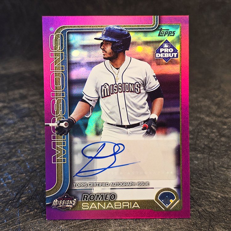 Topps Pro Debut 2025 - Fuchsia Foil Auto - Romeo Sanabria, San Antonio Missions /199 #PD-4