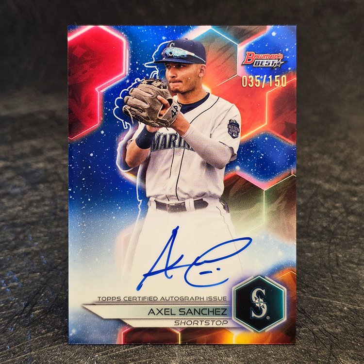 Bowman's Best 2023 - Blue Auto - Axel Sanchez, Seattle Mariners /150 #B23-AS
