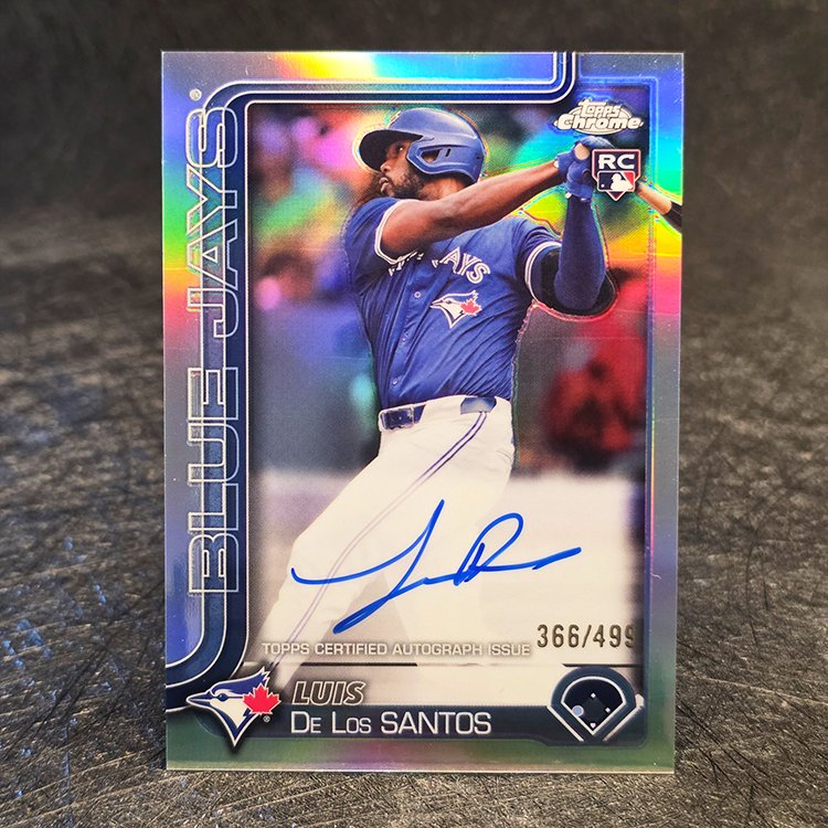 Topps Chrome 2025 - Rookie Auto - Luis De Los Santos, Toronto Blue Jays #RA-LD