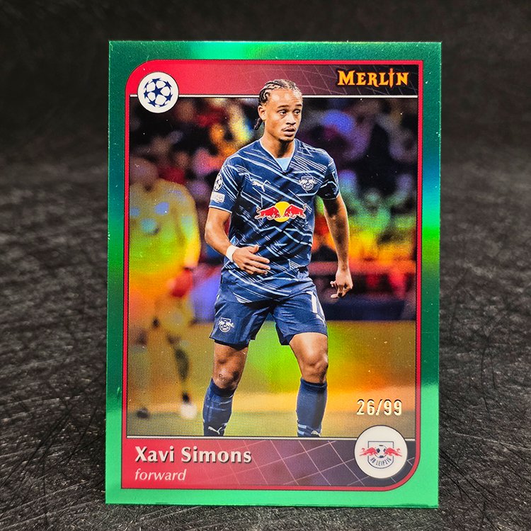Topps Merlin UCC 2024-25 - Green - Xavi Simons, Leipzig /99 #75