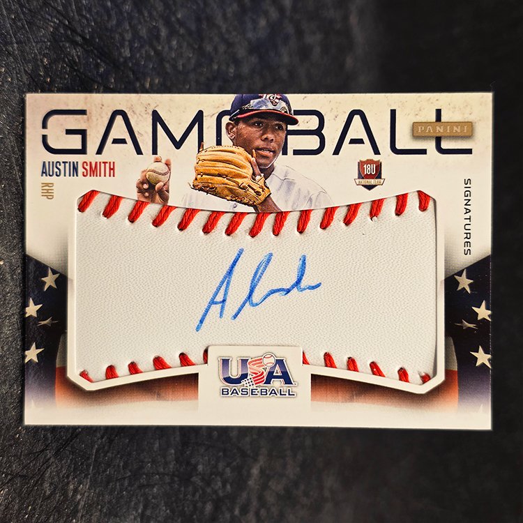 Panini USA Baseball 2014 - Gameball Signatures - Austin Smith, San Diego Padres /25 #44