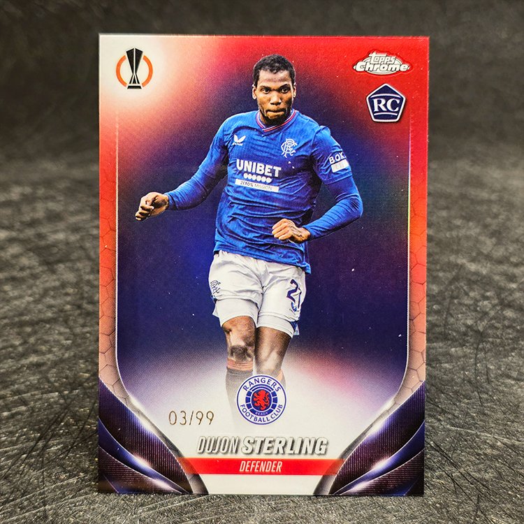 Topps Chrome UEFA 2023-24 - Red - Dujon Sterling, Rangers /99 #95