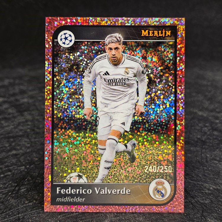 Topps Merlin UCC 2024-25 - Rose Gold Speckle - Federico Valverde, Real Madrid /250 #145