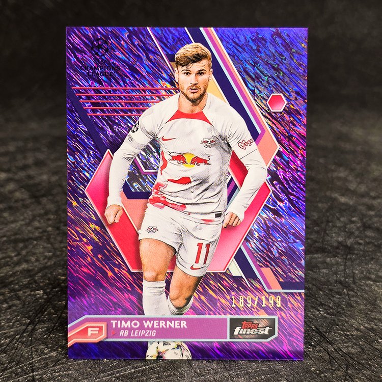 Topps Finest UEFA 2022-23 - Purple - Timo Werner, Leipzig /199 #127