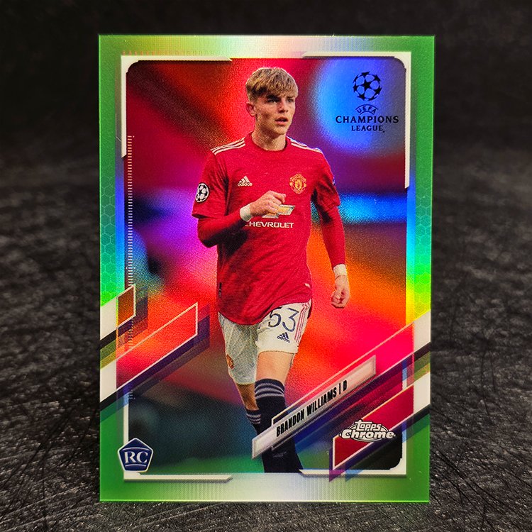 Topps Chrome UEFA 2020-21 - Green - Brandon Williams, Manchester United /99 #64