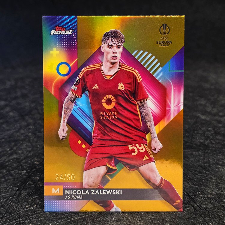 Topps Finest UEFA 2023-24 - Gold - Nicola Zalewski, Roma /50 #84