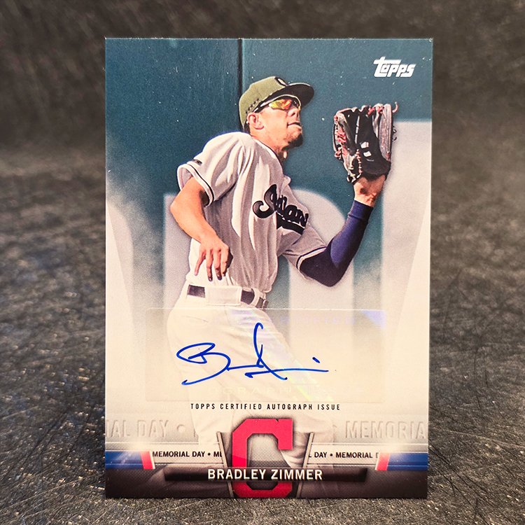 Topps Salute Autographs 2018 - Bradley Zimmer, Cleveland Guardians #SA-BZ