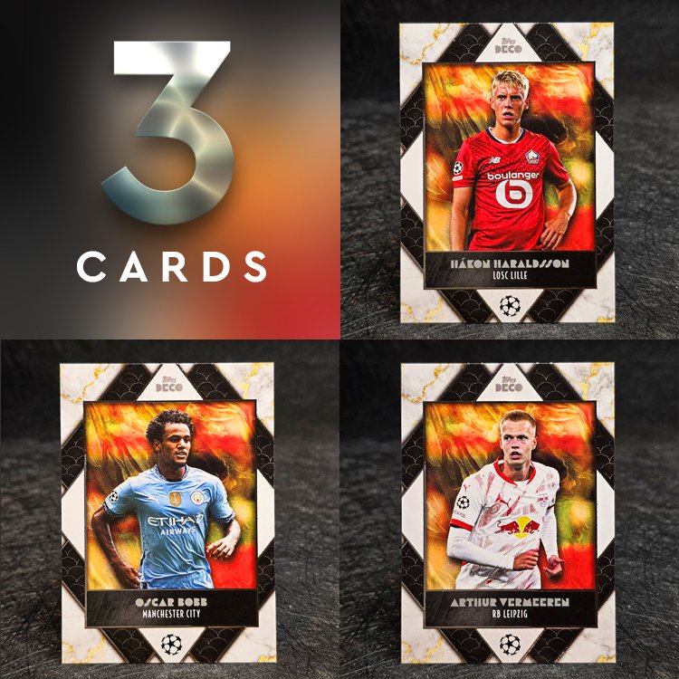 Topps Deco 2024-25 - Prodigy - Arthur Vermeeren, Håkon Haraldsson, Oscar Bobb
