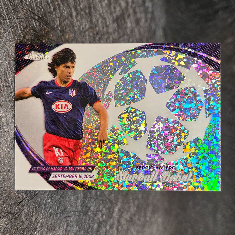 Topps Chrome UCC 2023-24 - Starball Debut - Didier Drogba, MarseilleSergio Aguero, Atletico Madrid #SD-5