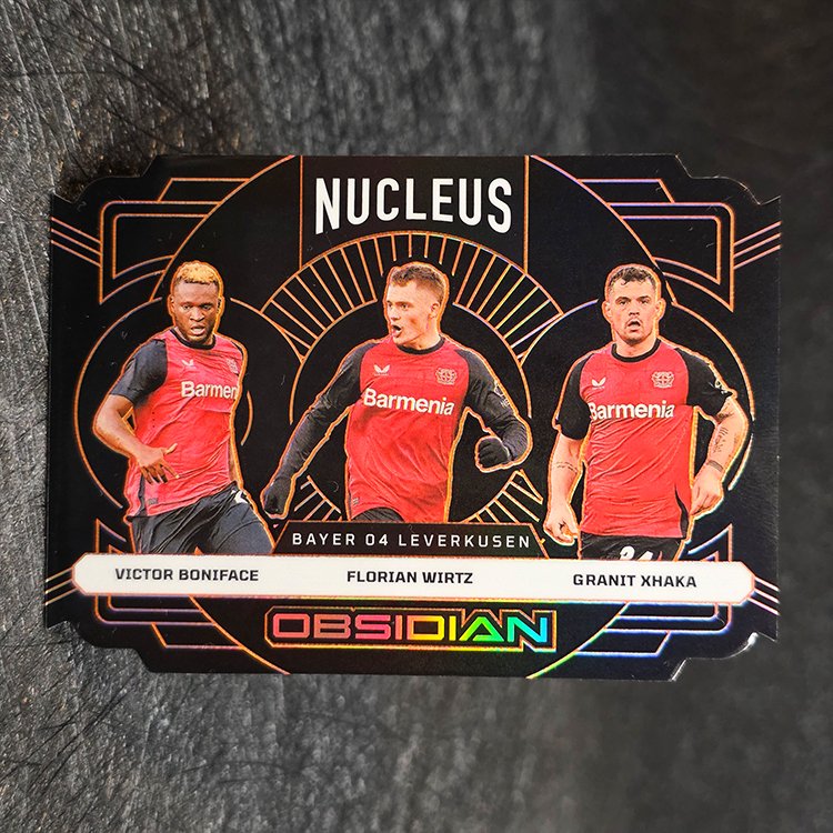 Panini Obsidian 2024-25 - Nucleus - Victor Boniface, Florian Wirtz, Granit Xhaka, Bayer Leverkusen /75 #4
