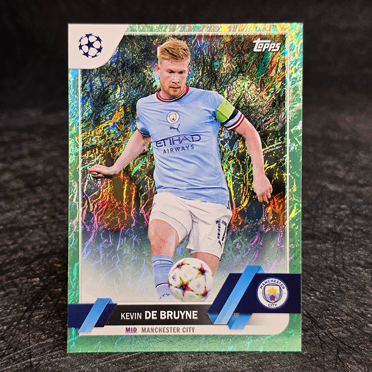 Topps UEFA 2022-23 - Jade Edition - Neon Green Shimmer - Kevin De Bruyne, Manchester City #33