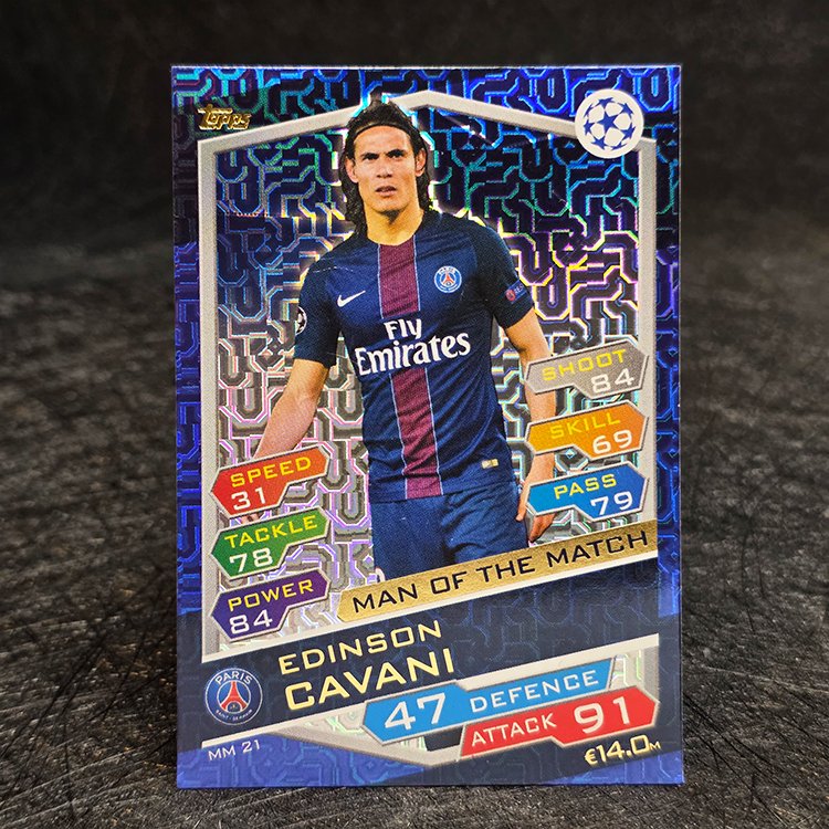 Topps Match Attax 2016-17 - Man of the Match - Edinson Cavani, Paris St Germain #MM21