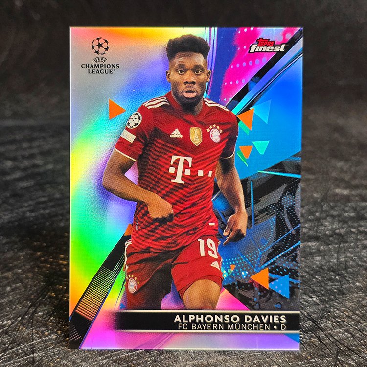 Topps Finest UEFA 2021-22 - Refractor - Alphonso Davies, Bayern Munchen #9