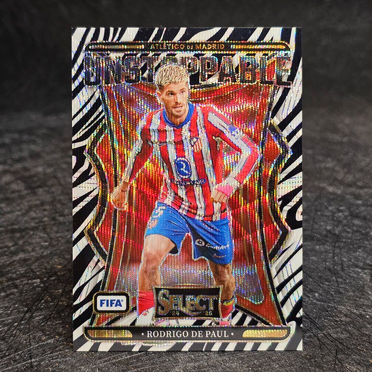 Panini Select FIFA 2024-25 - Unstoppable, Zebra - Rodrigo De Paul, Atletico Madrid #3