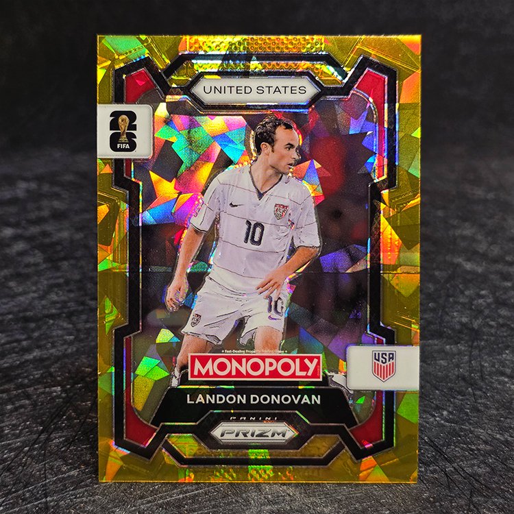 Panini Prizm Monopoly 2026 - FIFA World Cup - Gold Cracked Ice - Landon Donovan, United States #48