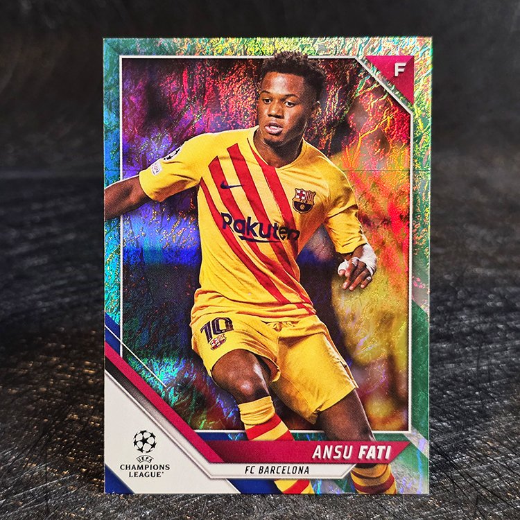Topps Chrome UEFA 2021-22 - Aqua - Ansu Fati, Barcelona #54