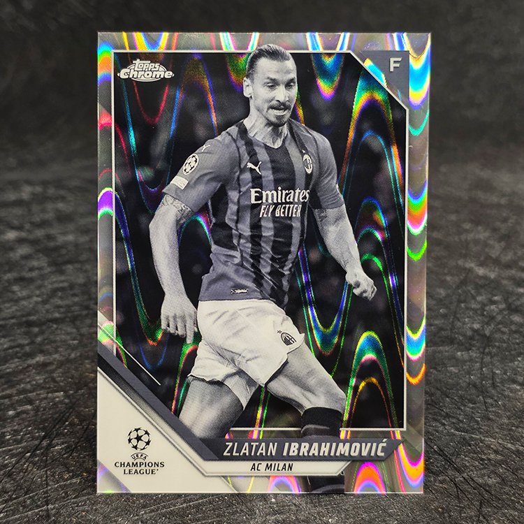 Topps Chrome UEFA 2021-22 - Black & White - Zlatan Ibrahimovic, AC Milan #116