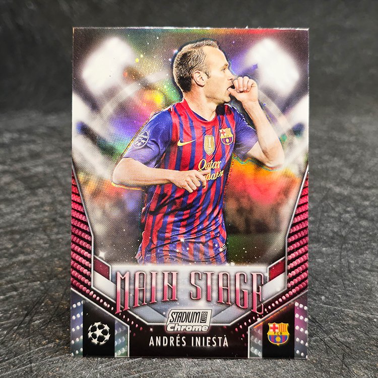 Topps Stadium Club Chrome 2023-24 - Main Stage - Andres Iniesta, Barcelona #MS-AI