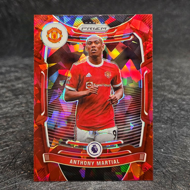 Panini Prizm PL 2021-22 - Red Cracked Ice - Anthony Martial, Manchester United #284