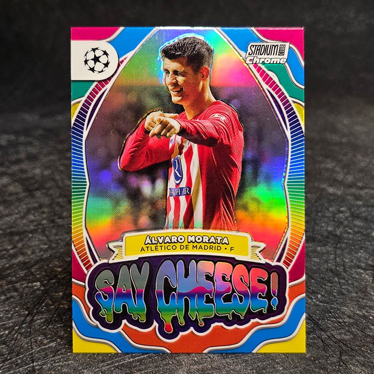 Topps Stadium Club Chrome 2023-24 - Say Cheese - Alvaro Morata, Atletico Madrid #SC-AM