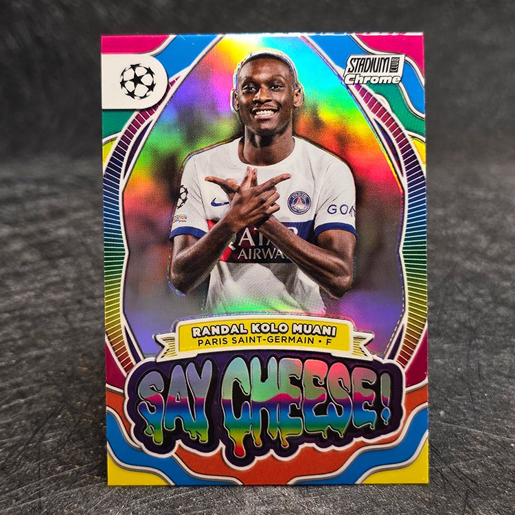 Topps Stadium Club Chrome 2023-24 - Say Cheese - Randal Kolo Muani, Paris St Germain #SC-RKM