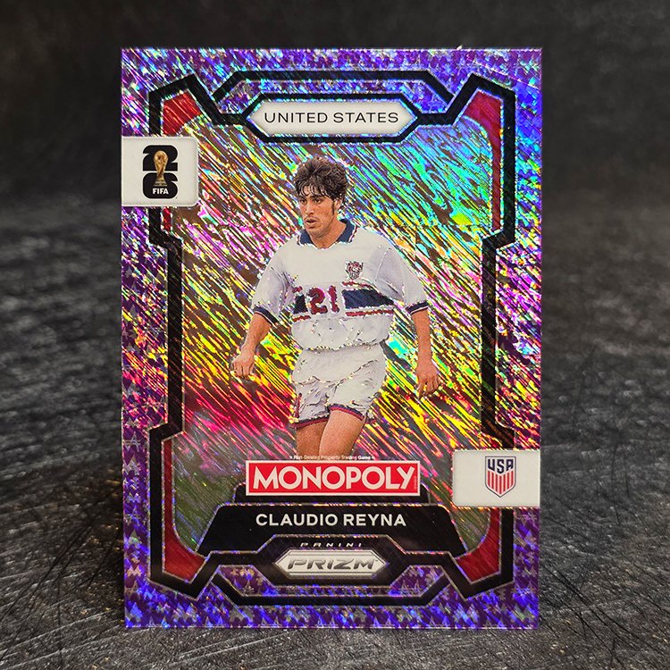 Panini Prizm Monopoly 2026 - FIFA World Cup - Purple - Claudio Reyna, United States /50 #49