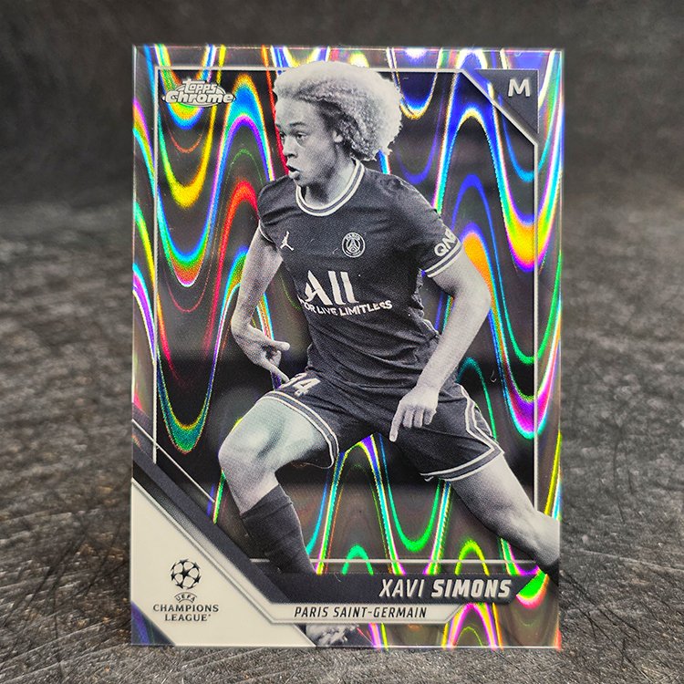 Topps Chrome UEFA 2021-22 - Black & White - Xavi Simons, Paris St Germain #182