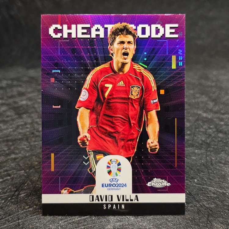 Topps Chrome UEFA 2024 - Cheat Code - David Villa, Spain #CC-9
